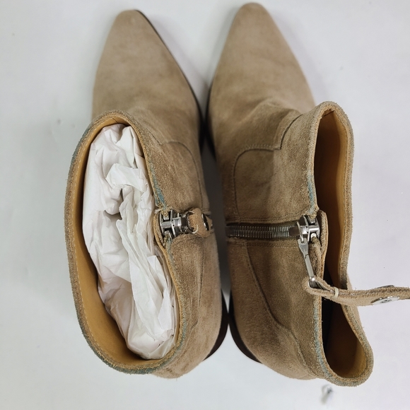 Rag & Bone Beige Suede Razor Booties sz 36.5 - Picture 9 of 9